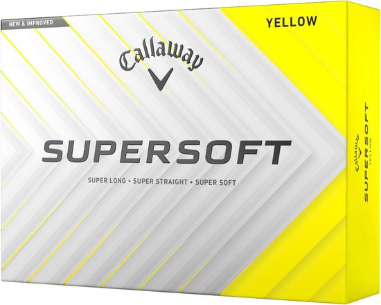 SnelShoppen - Callaway New Supersoft 25 Kleurrijke Golfballen - 2-delige Constructie, HyperElastic SoftFast Kern, HEX Aerodynamica, Duurzaam, Verschil