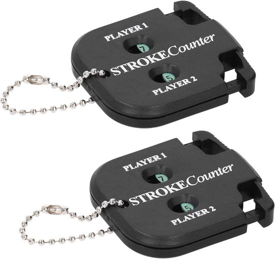 SnelShoppen - Compteur De Golf Score Telling Mini Scorecounter Keychain - 2 Stuks Draagbaar Golf Scorebord en Timer - Ideaal Voor Sporten, Golf, Petan