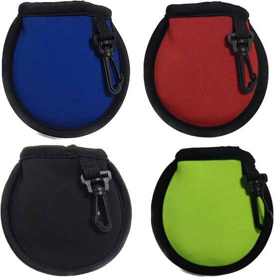 SnelShoppen - Draagbare Golfbal Tas, 4 Stuks Golfbal Schoonmaak Tas, Waterdichte Golfbal Tas met Bevestigingshaak, Ideaal voor Mannen en Vrouwen