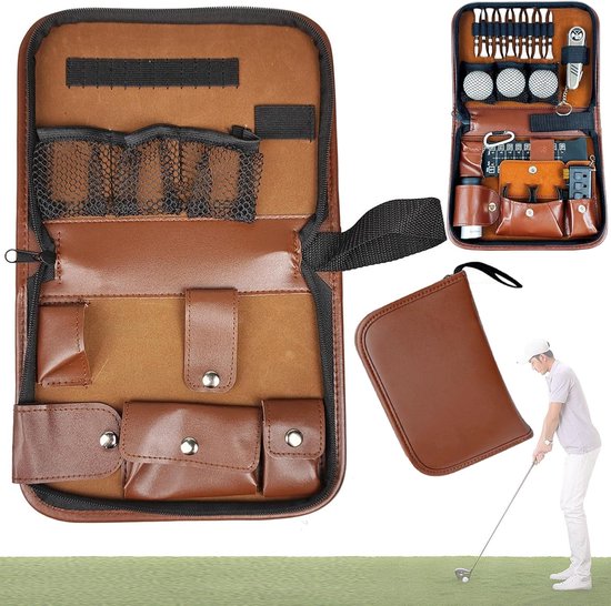 SnelShoppen - Golf Accessoires Holder, Stevige Organizer voor Golfaccessoires, Duurzaam en Compact, Handschoenen Case met Zachte Divider en Luchtstroo