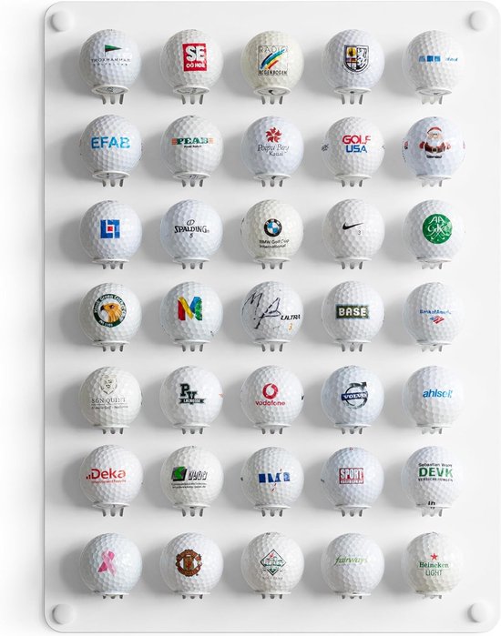 SnelShoppen - Golf Ball Display Stand - Rack & Organiser voor Golfballen - Hoogwaardige Carbon Staal - Wanddisplay voor Golfaccessoires - Perfect als