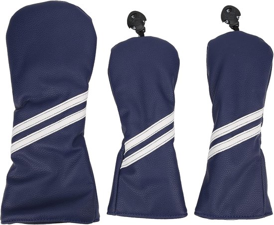 SnelShoppen - Golf Club Head Covers - Beschermhoezen voor Golfclubs - Waterdichte PU Materialen - Verstelbare Nummerkaarten - Geschikt voor Mannen en