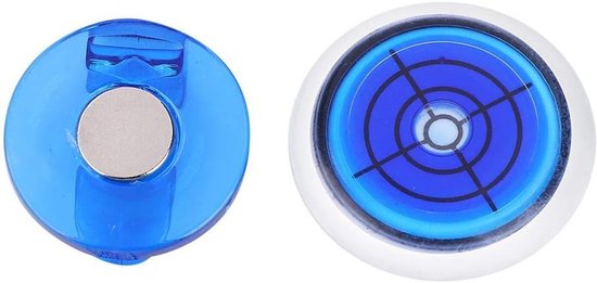 SnelShoppen - Golf Marker - Doelpatroon Golfpet Clip - Hoogwaardige Golfbal Marker - Golfaccessoires - Blauw - Magnetisch en Draagbaar