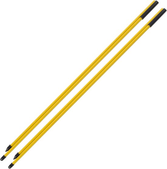 SnelShoppen - Golf Oefenstokken Fiberglass Golfstokken 2-Delig Vouwbaar Golf Swing Hulpstuk Geel