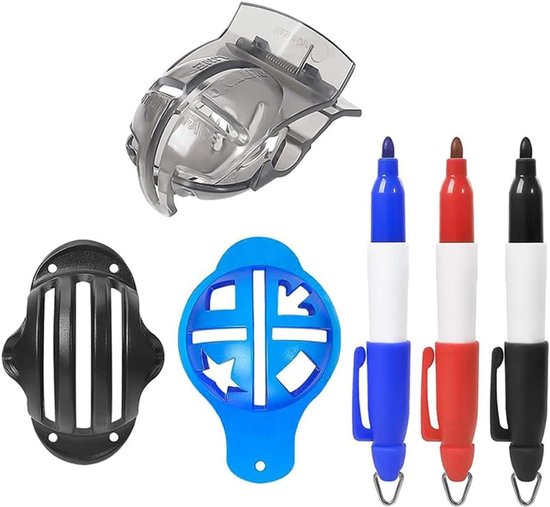 SnelShoppen - Golfbal Marker Kits - 3-Pack Precisie Alignmentsets met Liner en Markeerhulpmiddelen - Duurzaam Golfaccessoire