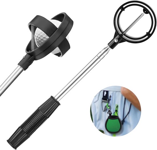 SnelShoppen - Golfbal Retriever RVS Telescopische Ballenverzamelaar voor Water en Bosjes, Golfaccessoires, Perfecte Geschenken voor Golfers, Golfbal P