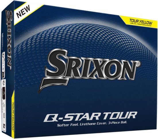 SnelShoppen - Golfballen Set van 12 - Srixon Q-Star Tour - Ultra Dunne Urethaan Coating - Spin Skin+ voor Maximale Spin - Soft Feel - FastLayer Kern T