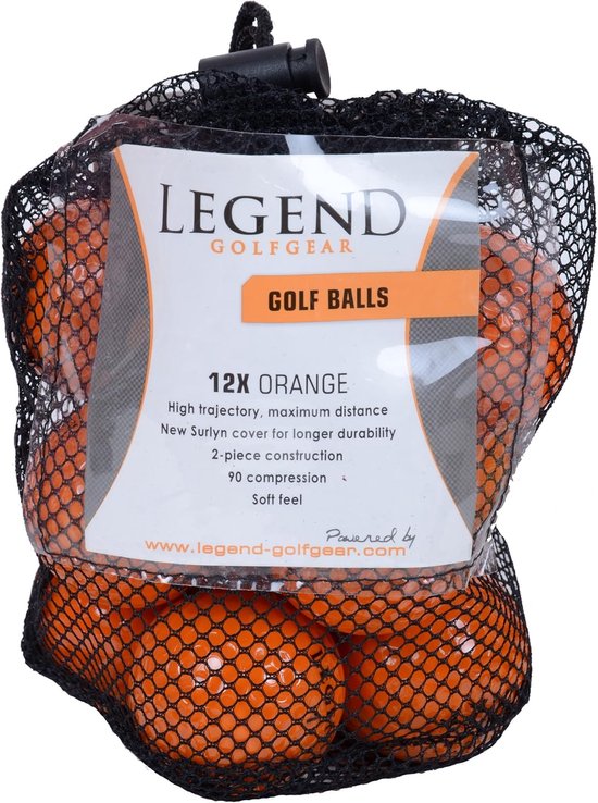 SnelShoppen - Golfballen Set van 12 Stuks - Oranje Golfballen voor Golfspelers - Perfect voor Oefeningen en Toernooien