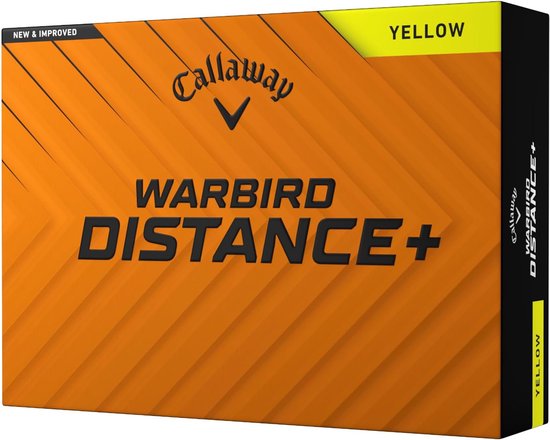 SnelShoppen - Golfballen voor Afstand - Warbird Distance + Golf Ball 2025, Geel, 24 Stuks, Twee-Piece Constructie, Duurzaam, Voor Beginners en Gevorde