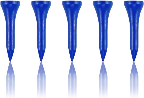 SnelShoppen - Houten Golf Tees 1-1/2 inch 100 Stuks, Korte Blauwe Golf Tees van 100% Bamboe, Biologisch Afbreekbaar, Sterk en Milieuvriendelijk