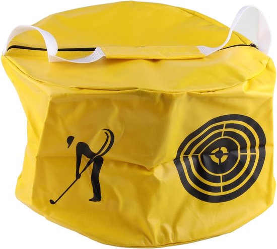 SnelShoppen - Impact Golf Trainingshulpmiddel Smash Bag Geel - Duurzaam en Effectief voor Verbetering Golftechniek, Corrigeert Handpositie en Houding,