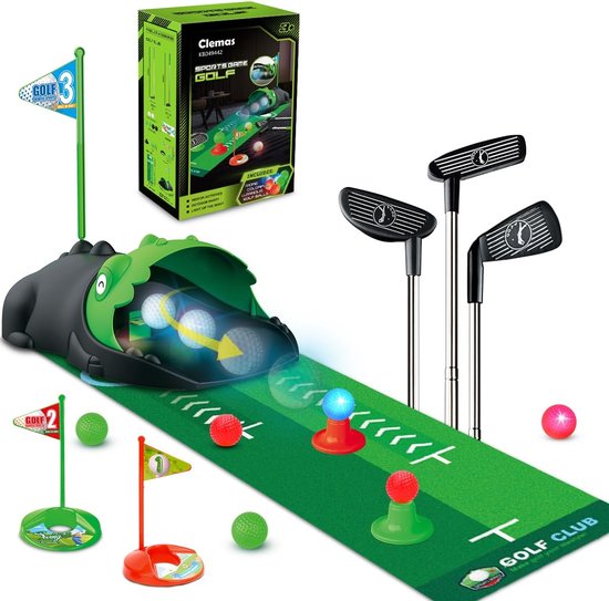 SnelShoppen - Kids Golf Toys - Compleet Golfset voor Kinderen - Inclusief Golfclubs, Ballen en Golfbaan - Perfect voor Buiten Spelen, Tuin, en Sportac