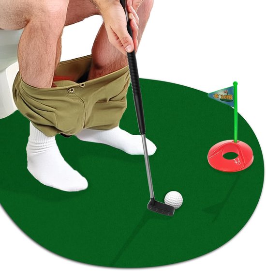 SnelShoppen - Loo Home Golf Set Mini Golf Game Silent Room - Inclusief Golf Clubs, Golf Ballen, Putting Mat, Perfect voor Thuis en Cadeau voor Golf Li