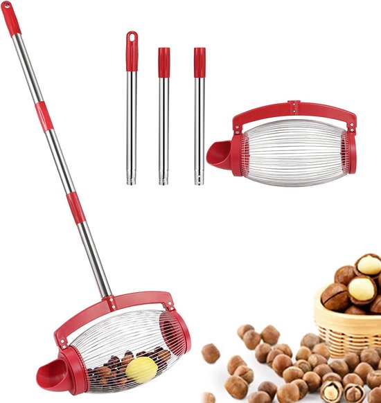 SnelShoppen - Nutcollector met lange handgreep - Pecan Harvester, Walnoot Verzamelen, Telescopische Stokken, Tuin Gereedschap voor Eikels, Kastanjes,