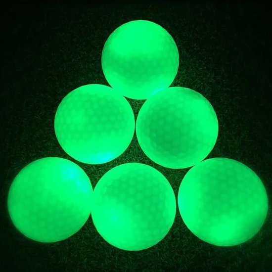 SnelShoppen - Oplichtende Golfballen - 6 Stuks LED Licht Golfballen voor Nachttraining - Elektronische Golfoefeningsballen met Groot Bereik en Afstand