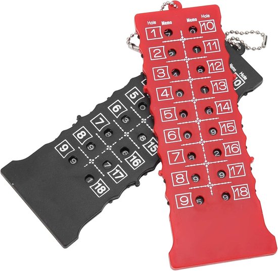 SnelShoppen - Professionele Golf Scorebord voor 18 Holes - Compact en Draagbaar - Scorer van 0-9 voor Golf Praktijk en Competitie - 16x6cm