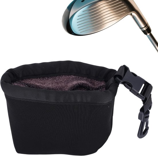 SnelShoppen - Schoonmaakzak voor Golfclubs en Golfballen, Waterdichte Voering, Afneembare Clip, Milde Reiniging, Sportaccessoire voor Sportliefhebbers