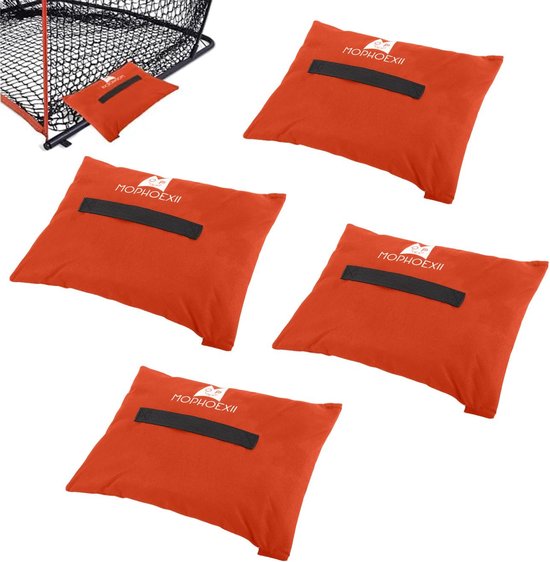 SnelShoppen - Sport Net Zandzakken voor Honkbal, Voetbal Doelen, Golf, Voetbal, Hockey Netten - 4 Gewogen Ankerzakken, Tot 12,7 kg, Stabiel en Duurzaa