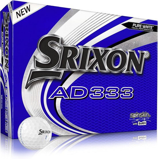 SnelShoppen - Srixon AD333 Golfballen - Doos van 9 Hoogwaardige Golfballen - Lage Compressie voor Maximale Afstand en Controle - Duurzaam en Weerstand
