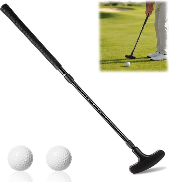 SnelShoppen - Verstelbare Golfputter Uniseks Mini-Putter voor Indoor en Outdoor Oefeningen met Uittrekbare Schacht voor Links- en Rechtshandigen, Incl