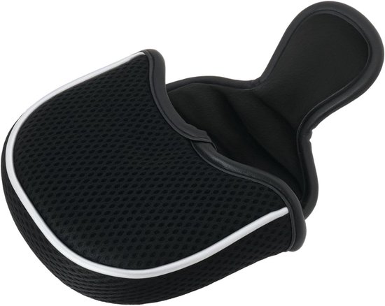 SnelShoppen - Zwarte Mesh Mallet Putter Hoes - Magnetische Sluiting - Bescherming voor Golfclubs - Geschikt voor Mallet Putters - Stijlvol en Duurzaam van Snelshoppen
