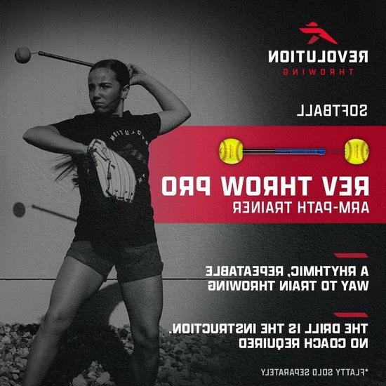 Softbal Arm Trainer - Gooitrainer Bal - Arm Warming-up - Herhaalbare Beweging - 9 Inch - Geel