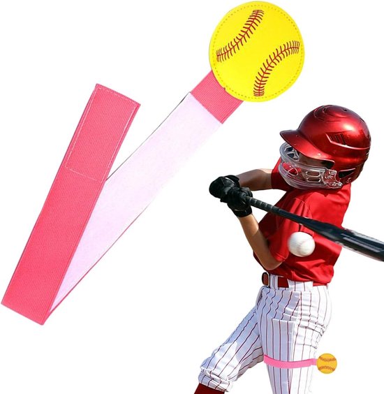 Softbal Pitching Banden - Trainingsbanden Softball - Pitching Techniek Verbeteren - Anti-Slijtage Ontwerp - Verstelbaar - Roze