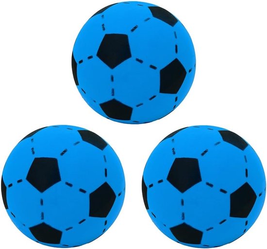 Softball 20 cm blauw - set van 3 - duurzaam materiaal - ideaal voor training - SnelShoppen