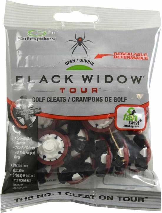 Softspikes Black Widow Tour golfspikes (fast twist) van Softspikes