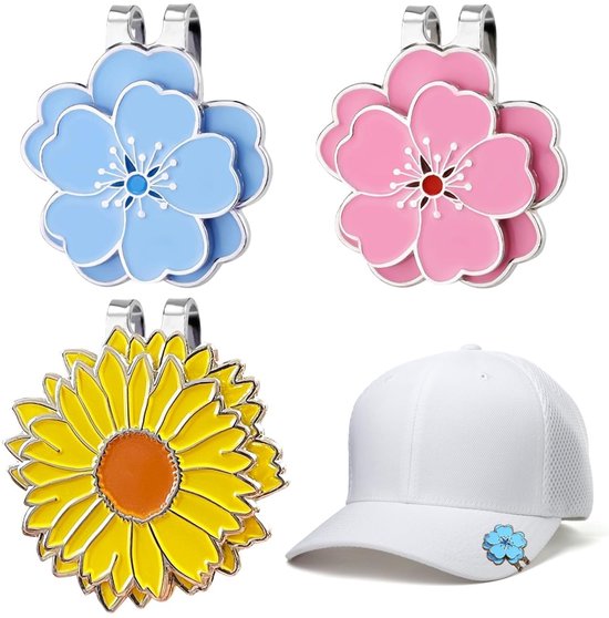 Solidchoice - 3-delige Golfbal Marker Set met Magnetische Hoedclips