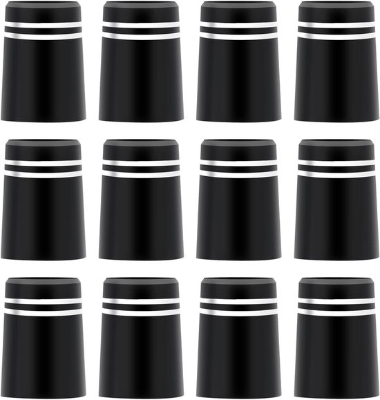 Solidchoice - Golf Adereindhulzen - 12 Stuks - Ideaal voor Taper Tip Iron Wedge Shafts - Zwart - Golf Ferrules - Geschikt voor Golfclubs - Inclusief Si...