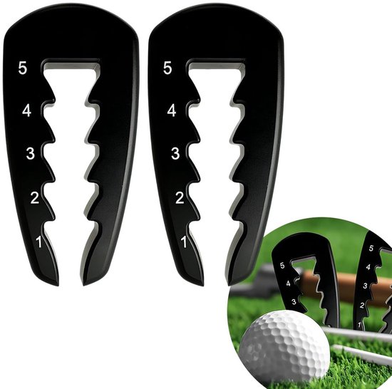 Solidchoice- Golf Tees Hoogte Tool - 2 Stuks - Hoogteverstelling - Golf Accessoires - Kunststof - Lichtgewicht en Duurzaam - Golfaccessoires