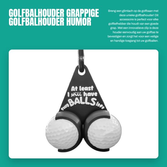 Solidchoice- Golfbalhouder Grappig Ontwerp - Golfbalhouder met Clip - Golfteehouder - Golftas Accessoire - Lichtgewicht - Handige Aanvulling - Golfaccessoire