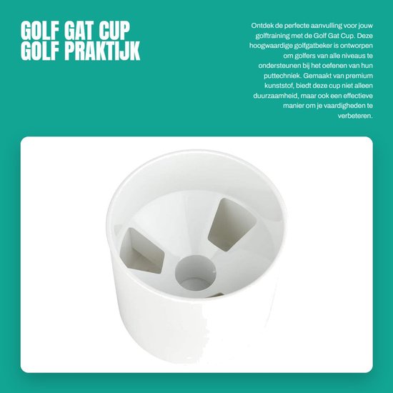 Solidchoice- Golfgatcup - 10,8 x 10 x 2,7 cm - Kunststof - Duurzaam - Golfaccessoire - Oefenputten - Bescherming voor groen - Golfcup