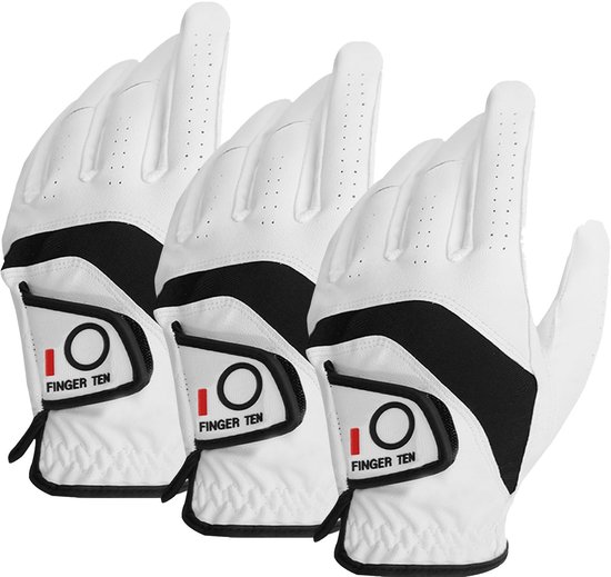 Solidchoice - Golfhandschoenen voor Linkshandige Golfers - 3 Stuks