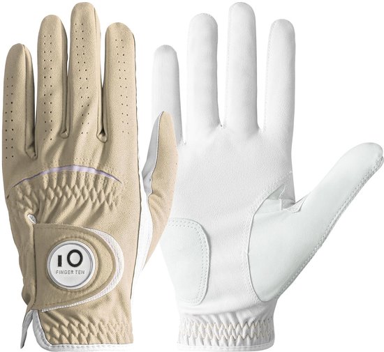 Solidchoice - Golfhandschoenen voor Mannen Rechts Leer met Ball Marker