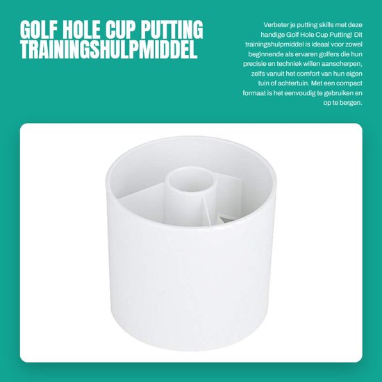 Solidchoice- Golfholecup - Trainingshulpmiddel - Tuin - Oefening - Compact - 7.5x3.5x2.5cm - Lichtgewicht 50g
