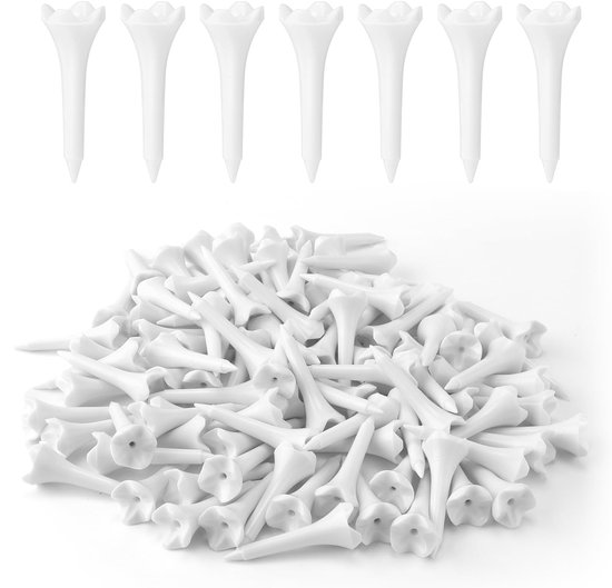 Solidchoice- Golftees 150 Stuks - 3,9cm Hoge Zichtbaarheid - Plastic Tees - Lage Wrijving - Ideale Trainingsaccessoires - Geschikt voor Driving Range - Golfthees