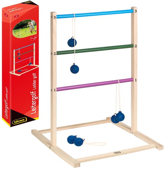 Solidchoice - Houten Ladder Golf Werpspel voor Binnen en Buiten met 3 Sets Golfballen