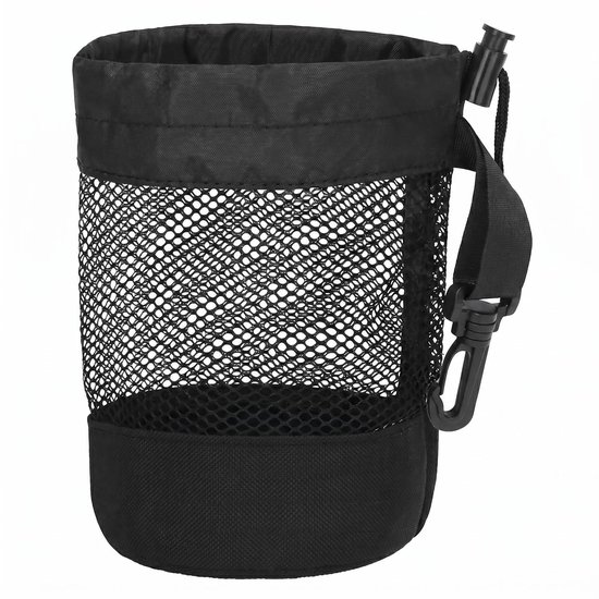 Solidchoice - Nylon Mesh Golfbal Opbergtas met Koord en Haak voor 20 Golfballen