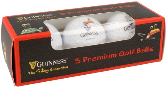 Solidchoice - Officiële Guinness Golfballen Set met 3 Stuks