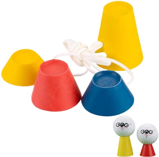 Solidchoice - Set van 4 Golf Tees in Verschillende Hoogtes en Kleuren van Solidchoice