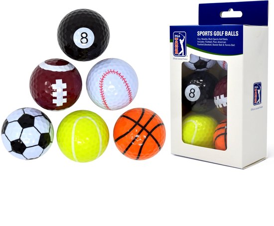 Solidchoice - Set van 6 Multifunctionele Sport Golfballen