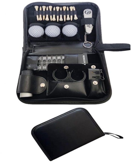 SolidKeus - Multifunctionele Golf Toolset in Leder Tas