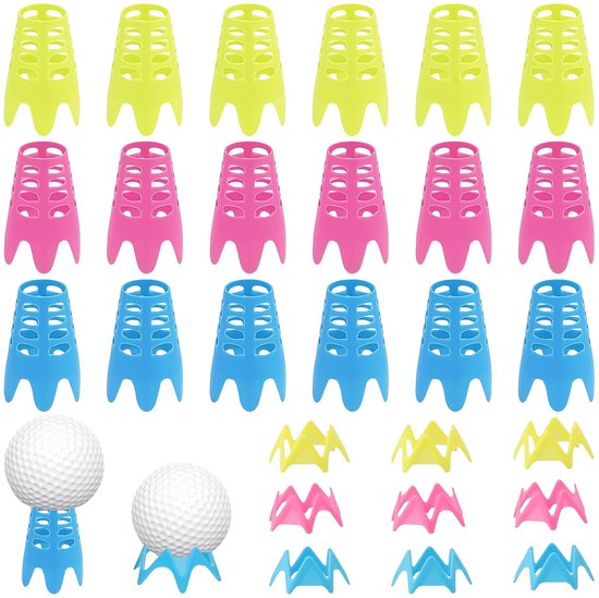 SolidKeus - Set van 27 Kunststof Golftees in 2 Maten voor Training
