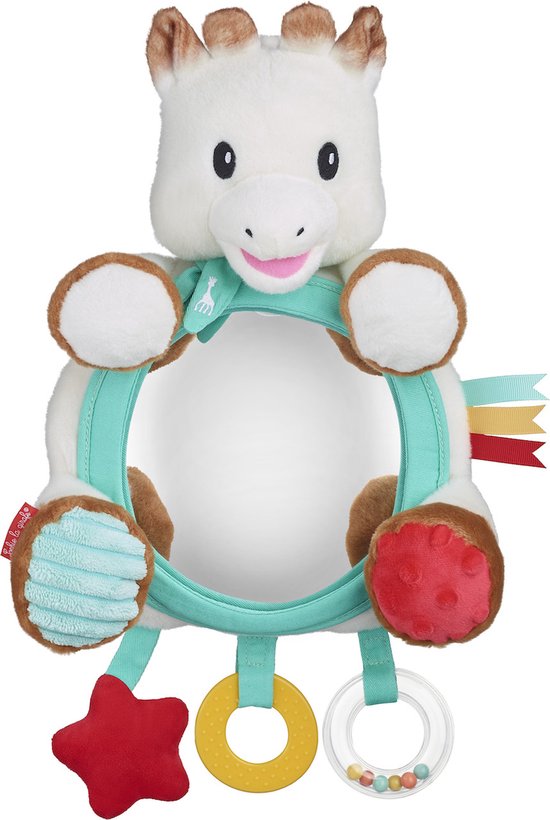Sophie de giraf Activiteitenspiegel - Knuffel - Baby speelgoed - Kraamcadeau - Babyshower cadeau - Vanaf 0 maanden - 30 x 28 x 9 cm - Pluche/Kunststof/Rubber van Sophie de giraf