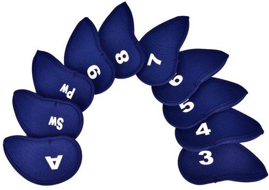 SOUQONE- Golf Hoofdhoezen 10 Stuks - Duurzaam Neopreen - Bescherming Golfclub - Nummertag - Verwisselbaar Label - Zachte Spons - Headcovers
