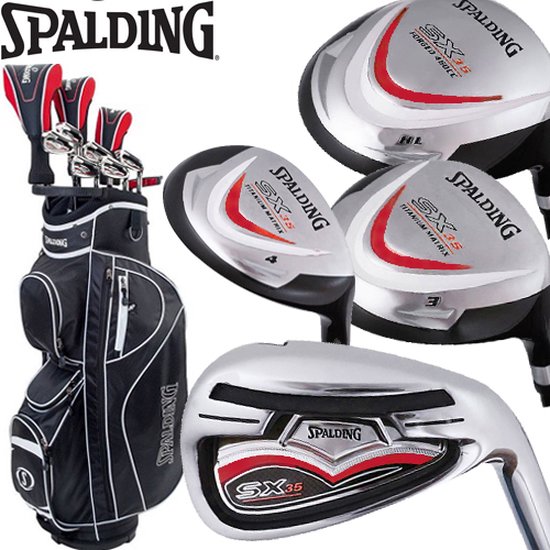 Spalding SX35 Complete Golfset Heren Graphite +1 inch van Merkloos