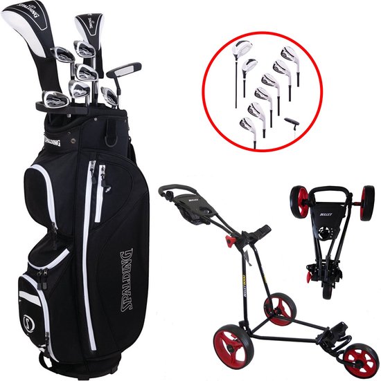 Spalding Tour 2 Complete Golfset met Golftrolley - Golfset Dames - Graphite - Rechtshandig van Spalding