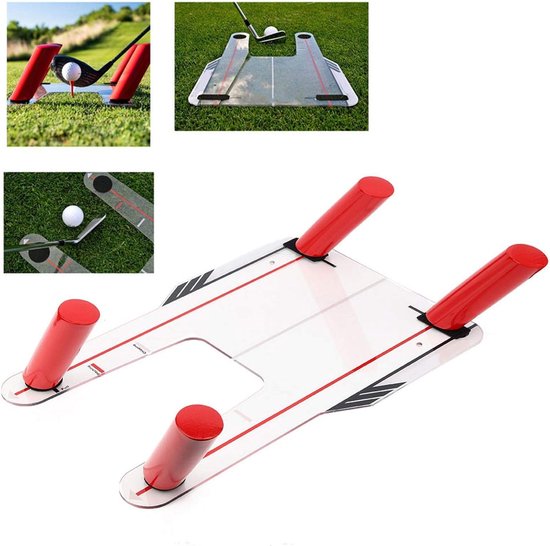 Speed ​​Trap basis, golfswing trainingshulpmiddel met acrylbasis en 6 padstaven, voor golftraining van speed